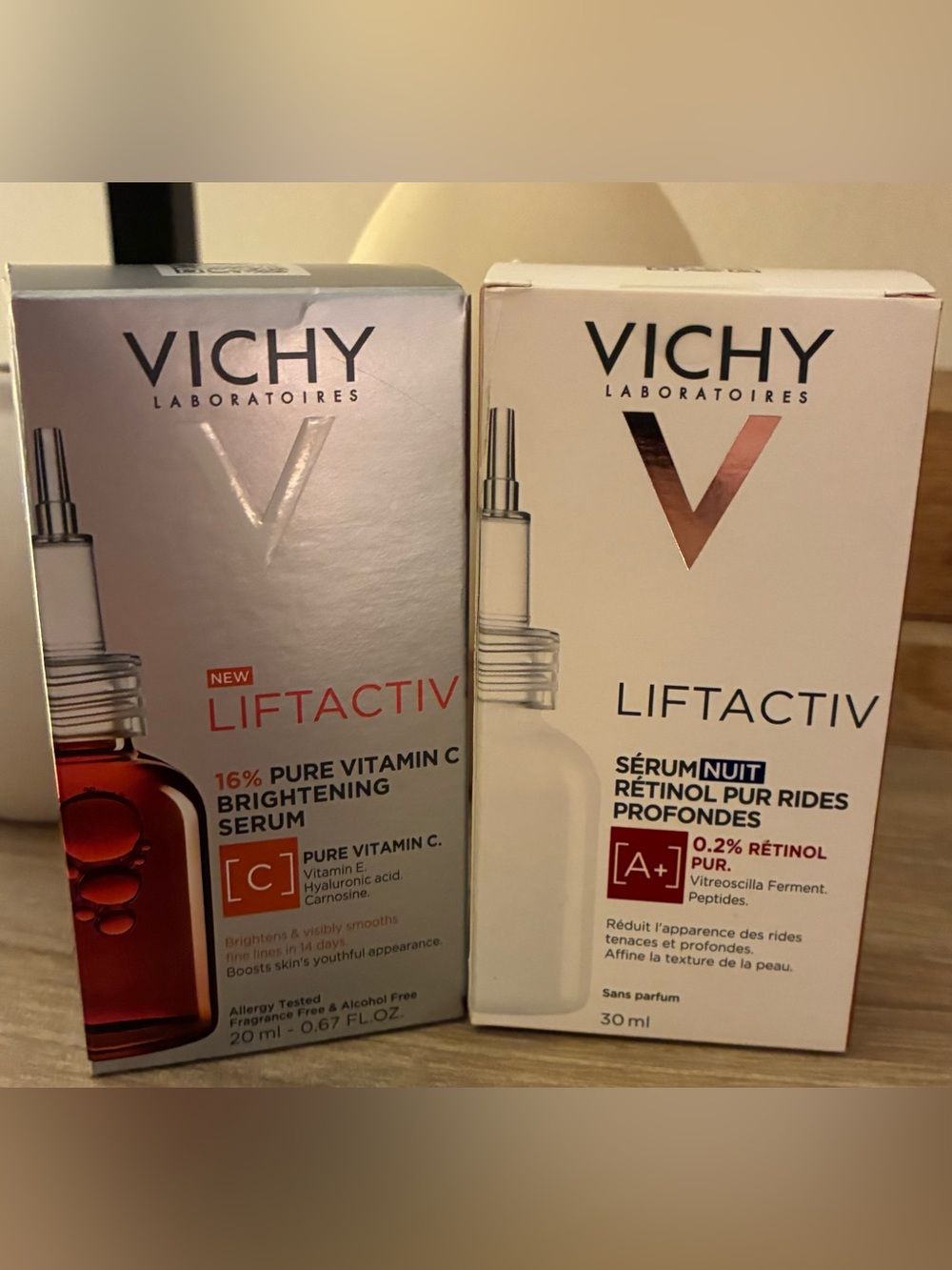 Vichy LiftActiv Vitamin C Retinol Serum Bundle Anti Aging New
